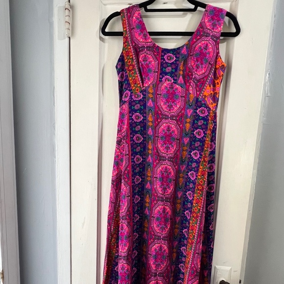 Vintage Made in Hawaii Tropical Maxi Dress 6 - Picture 3 of 11